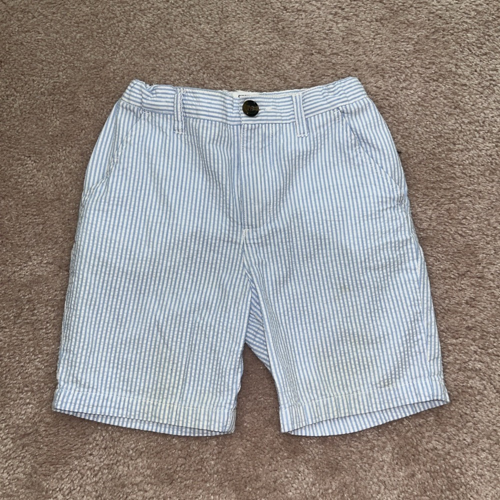 Crown and Ivy Kids Size 8 Striped Blue and White Shorts with Pockets Adjustable